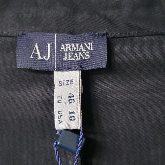 Armani Jeans Black Cupro Blazer - Picture 7 of 16